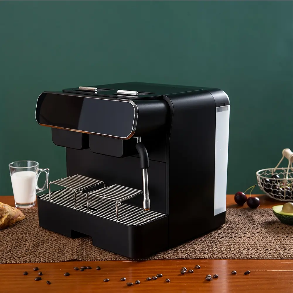 Double Head Capsule Coffee Machine With Steam Function
